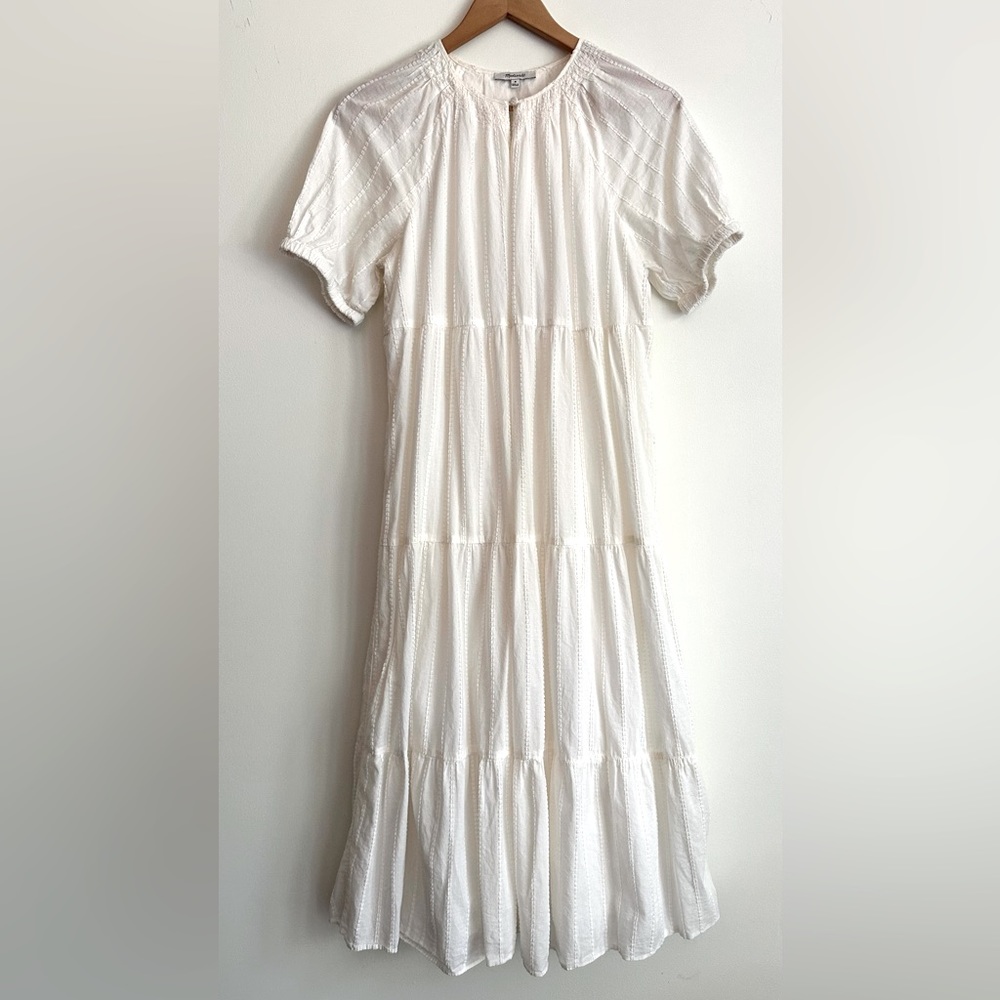 Madewell, cotton, off-white maxi dress, size M